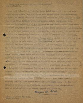 Brief an Alfred Holz